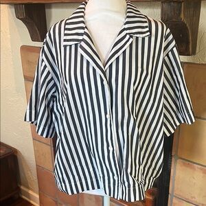 Rag & Bone Striped Reese Camp Shirt, size M